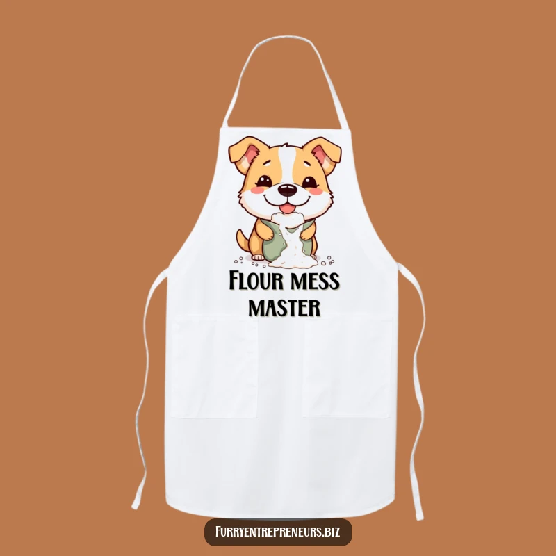 Funny Flour Dog Apron: Protect Your Clothes from Mischief Makers