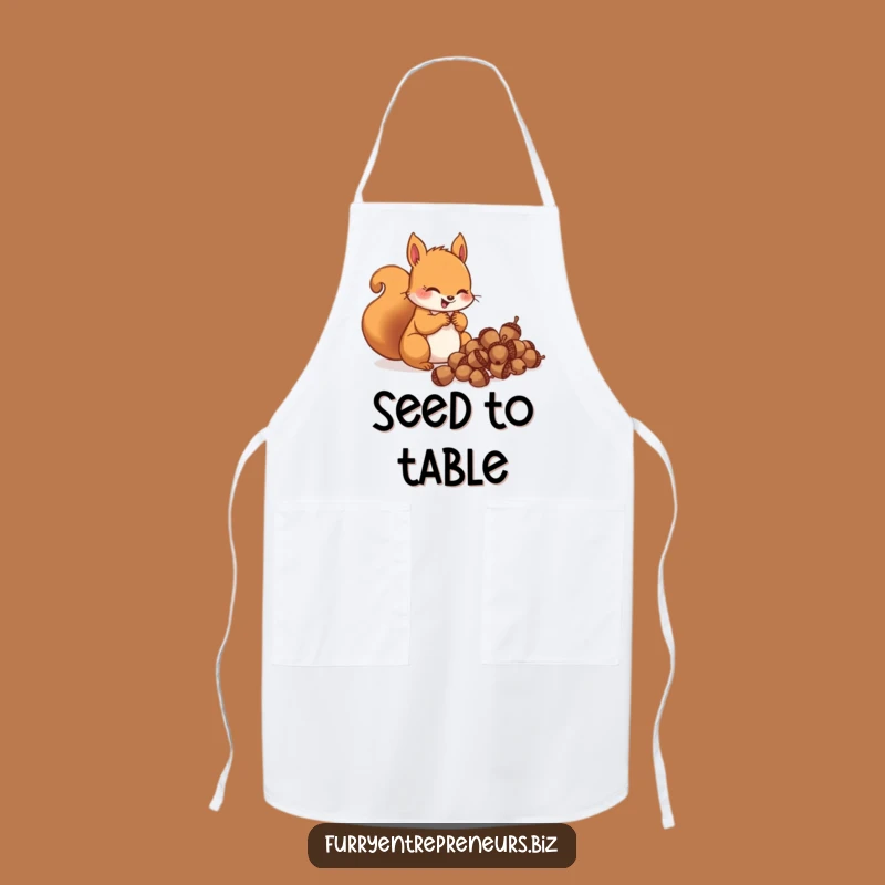 Funny Squirrel Acorn Apron: Collect Compliments in the Kitchen, Perfect Funny Gift