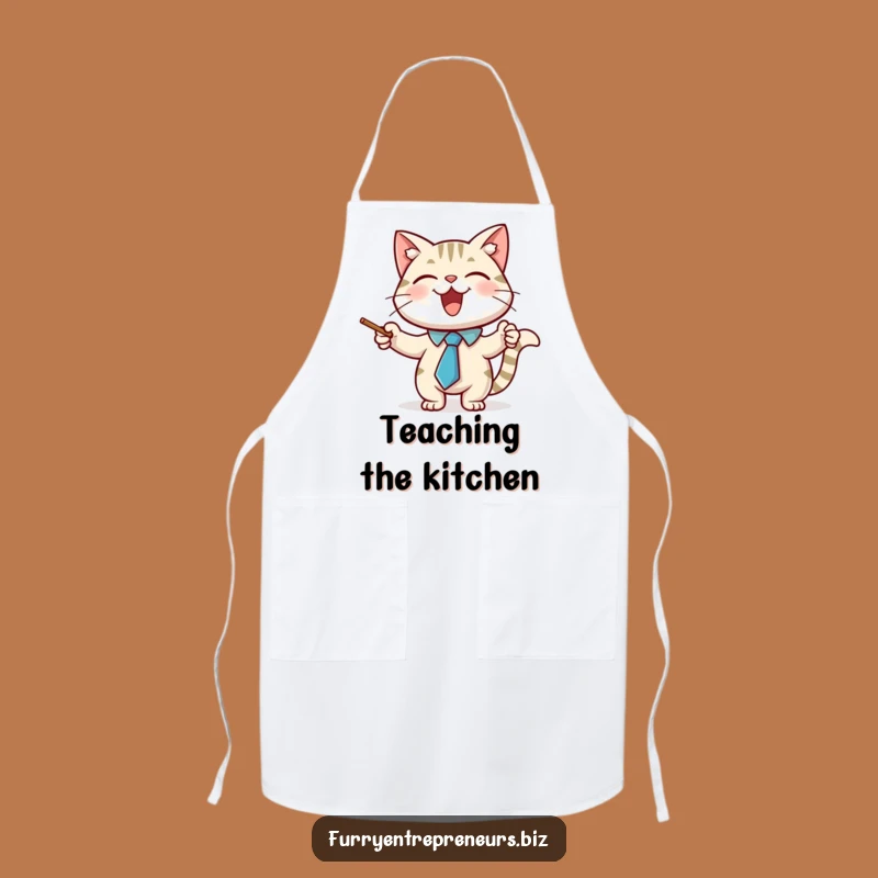 Funny Cat Professor Apron: Teach Your Kitchen New Tricks with Hilarious Style