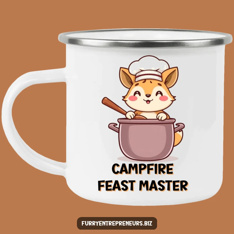 Funny Chef Animal Camping Mug: Adventure Fuel, Perfect Funny Gift Outdoors!