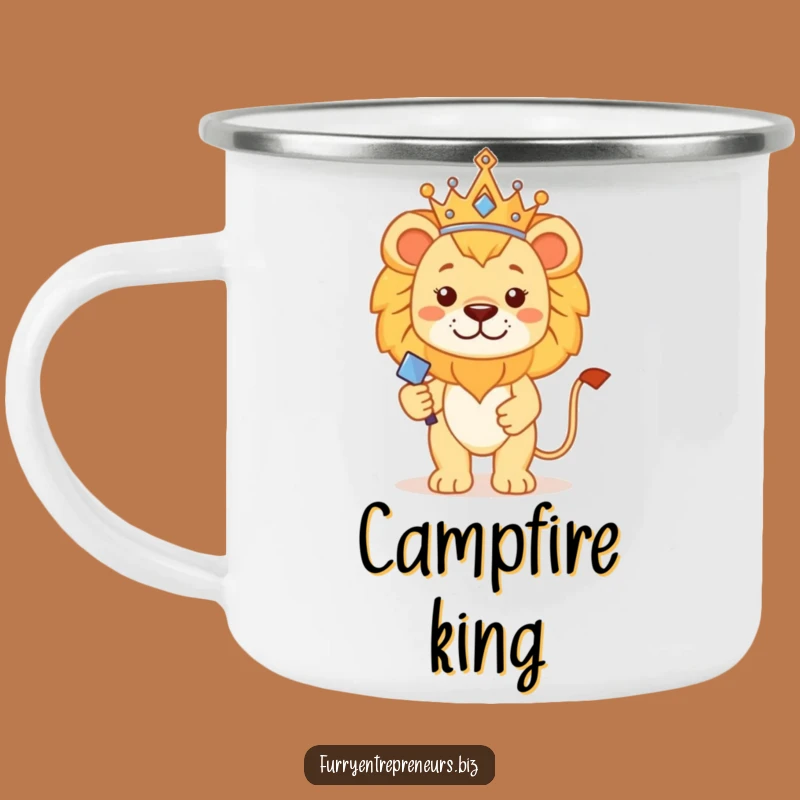 Funny Lion King Camping Mug - Majestic Outdoor Royal Gear