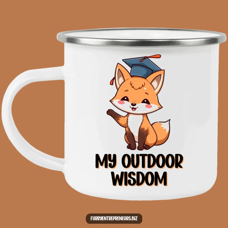Funny Fox Graduation Camping Mug: Celebrate Adventures