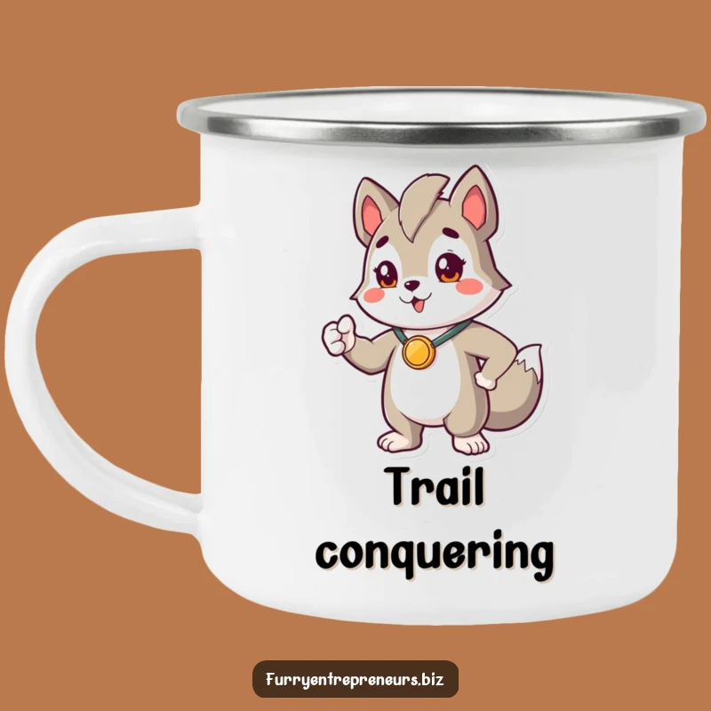 Funny Hero Animal Camping Mug: Outdoor Medal Character Adventure Gift
