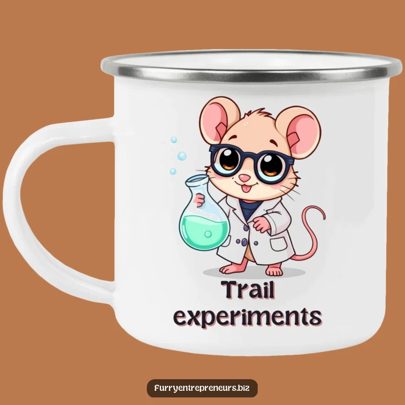 Funny Scientist Mouse Camping Mug: Lab Beaker Fun, Great Funny Gift for Campers
