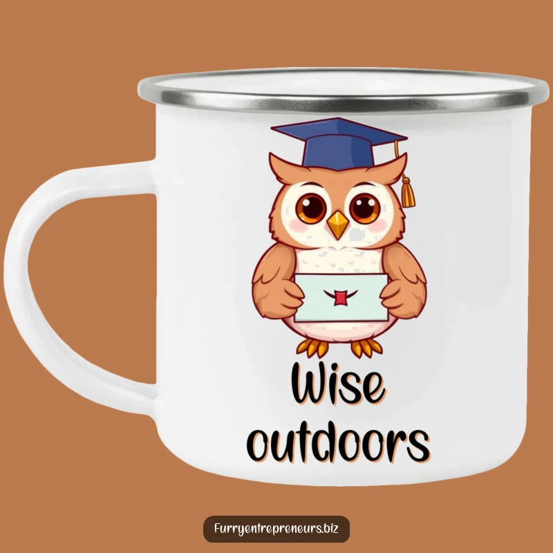 Funny Owl Graduation Camping Mug - Adventure Fuel for the Wise