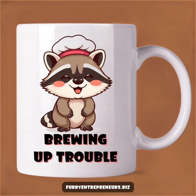Funny Raccoon Chef Mug: A Culinary Critter Gift for Kitchen Humor Lovers