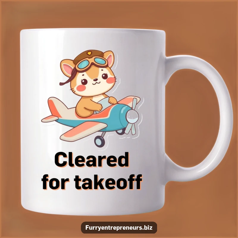 Funny Pilot Animal Mug: High-Flying Fun, Perfect Funny Gift for Aviators!