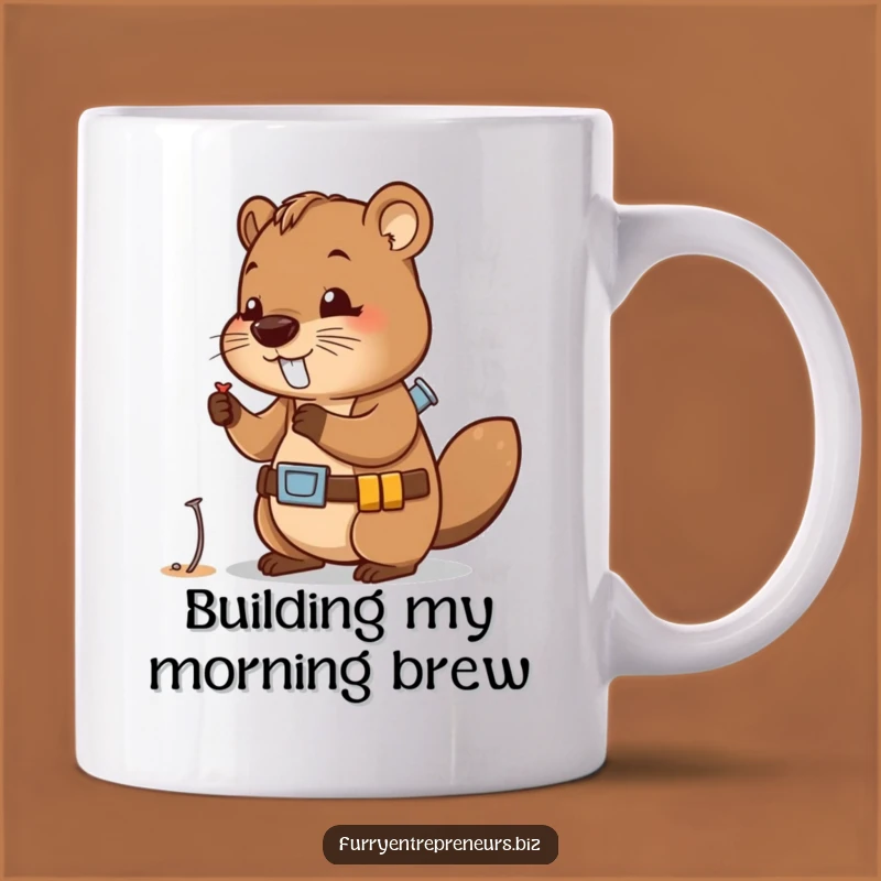 Funny Beaver Builder Mug: A Hilarious Gift for Handy Folks