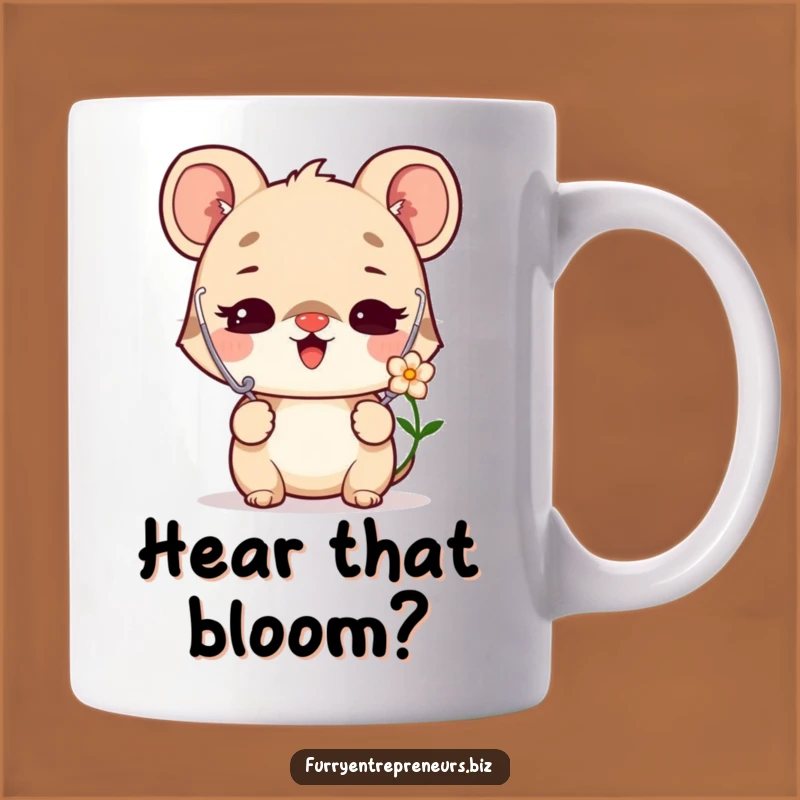 Funny Doctor Animal Mug: Delighted Flower Listener Whimsical Vet Gift