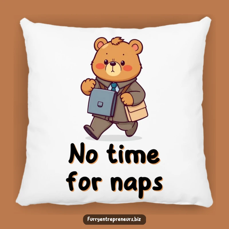 Funny Bear Business Pillow: Cozy Determined Decor for Your Home