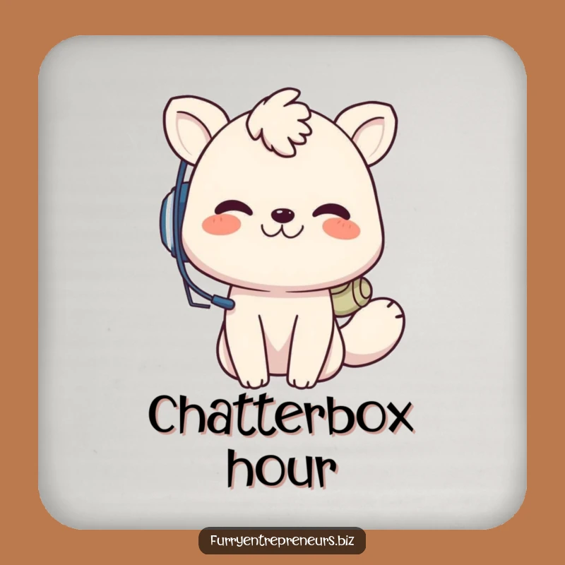 Funny Animal Call Center Drink Coaster: Protect surfaces with humor, perfect funny gift.