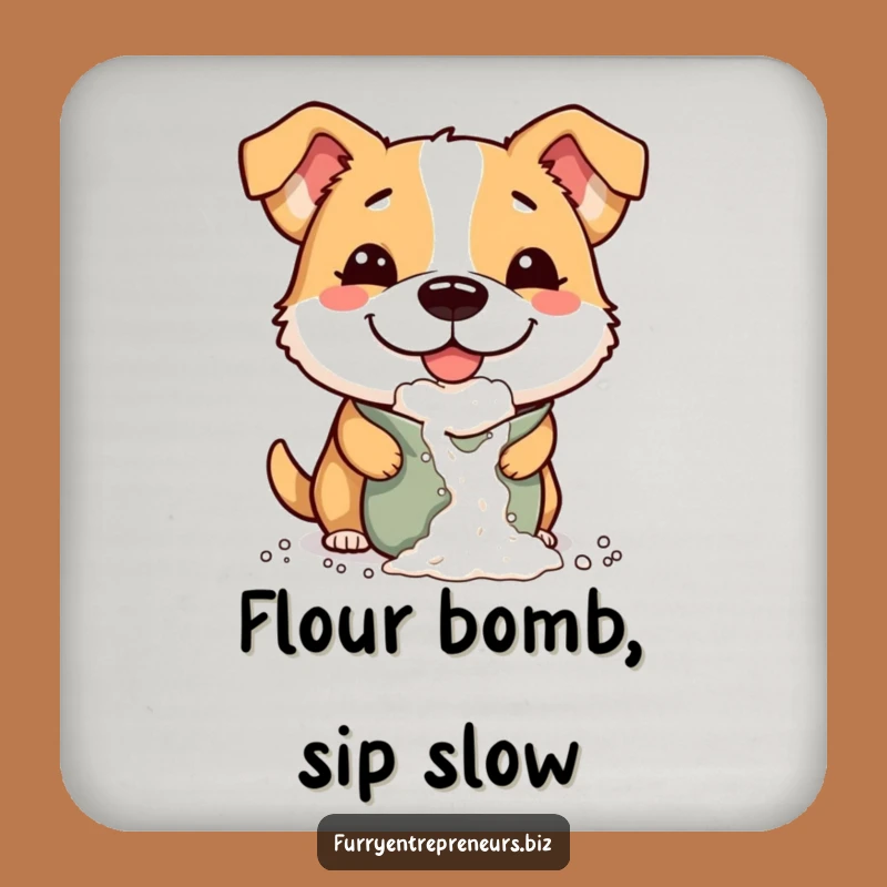 Funny Flour Dog Coasters: Protect Surfaces from Mischief