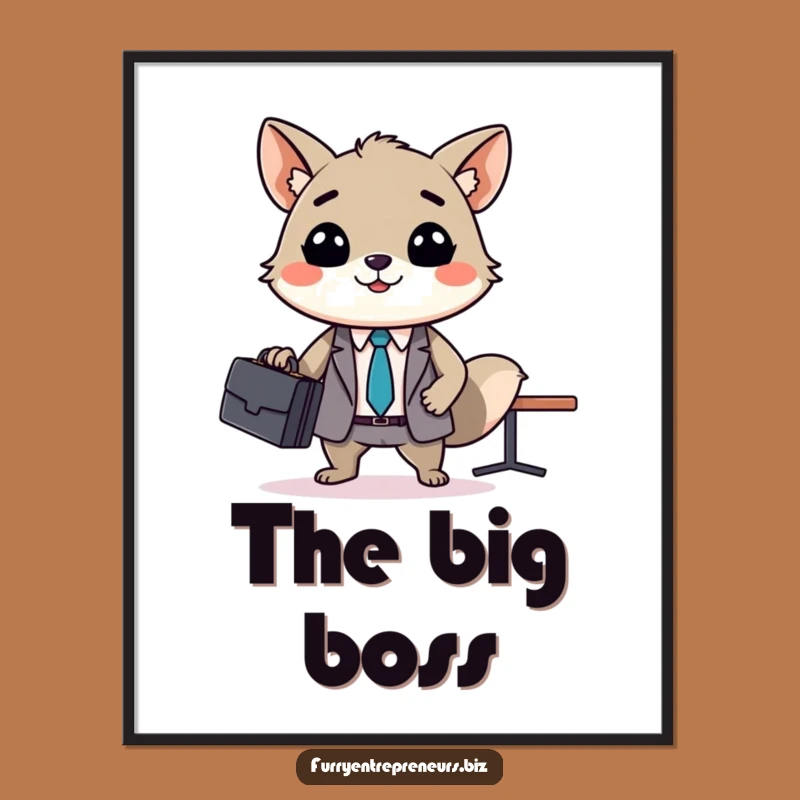 Funny Animal Business Meeting Poster: Inspiring, hilarious office decor, perfect funny gift.