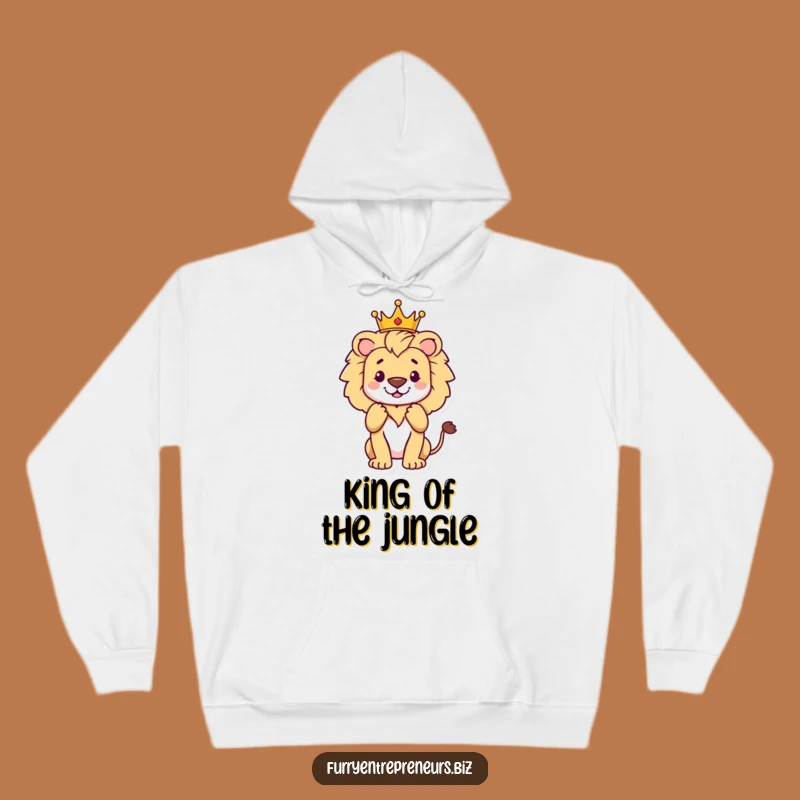 Cozy Funny Lion King of Applause Hoodie: Stay Warm and Regal!