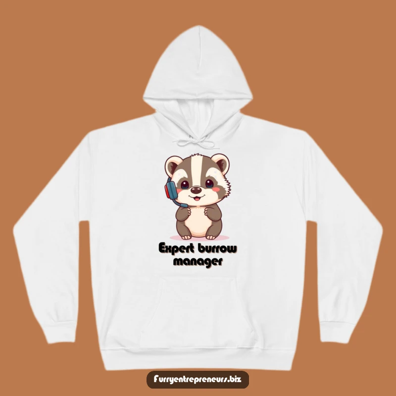 Funny Badger Presentation Hoodie: Cozy Comfort for Serious Humor Lovers