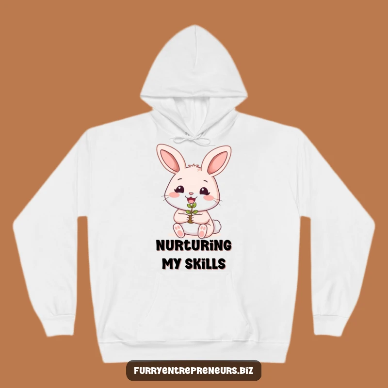Funny Rabbit Gardener Hoodie: Cozy Nature Love & Seedling Gift