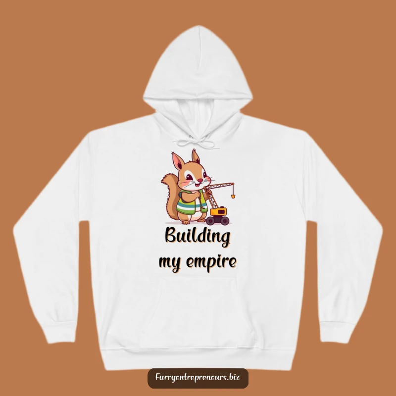 Funny Squirrel Crane Operator Hoodie: Stay Warm On Site With This Nutty Worker, Perfect Funny Gift!
