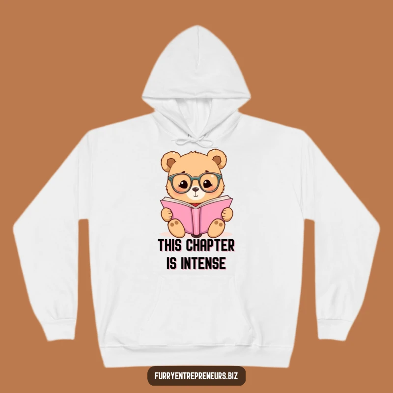 Cozy Funny Bear Reading Glasses Hoodie - Warm & Hilarious Bookish Gift