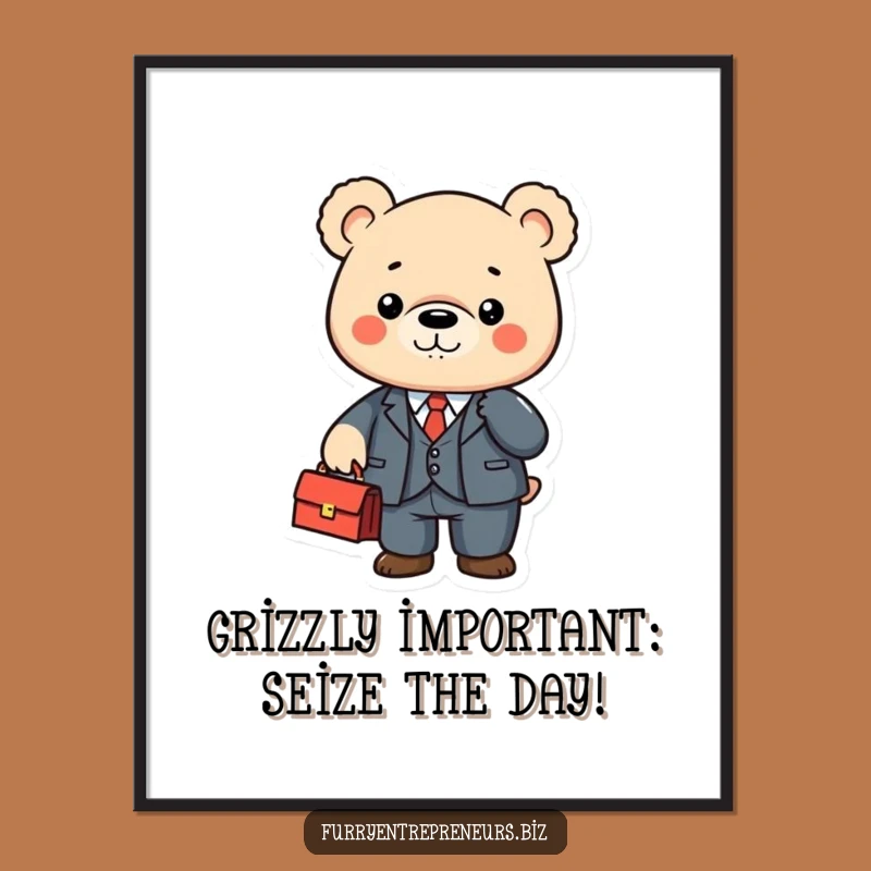 Free Printable Wall Art: Dapper Bear Business Downloadable Decor