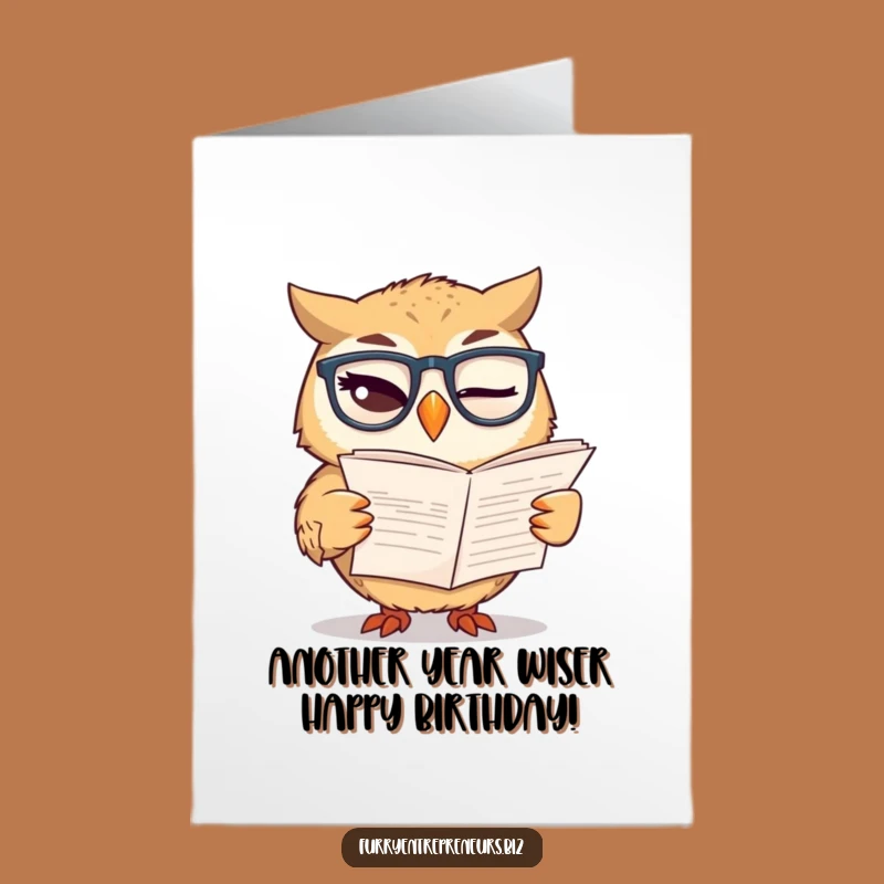 Free Printable Birthday Card: Owl Accountant - Funny Finance Humor DIY Gift
