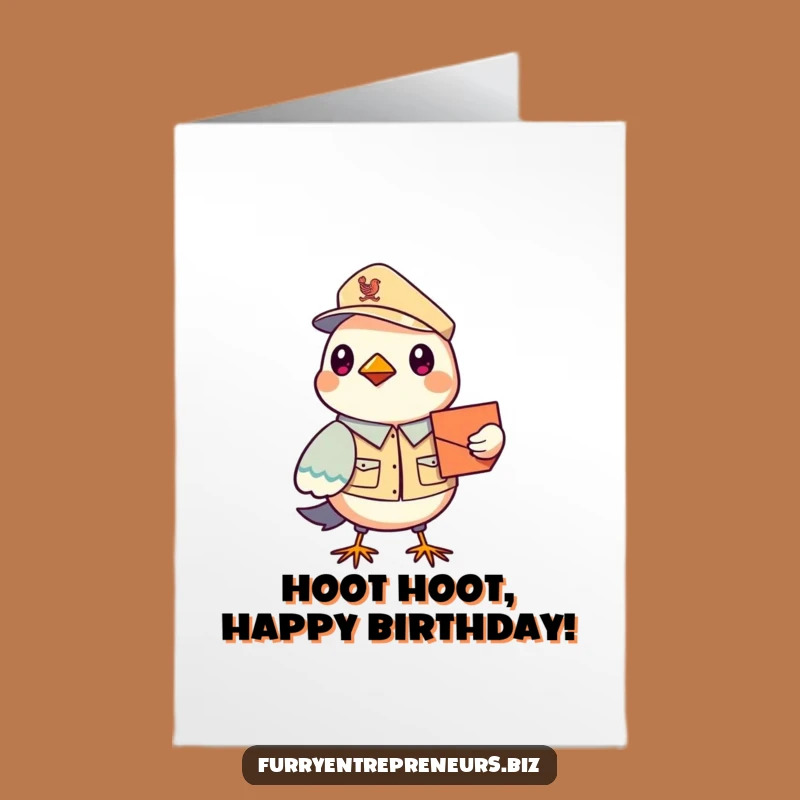 Free Printable Bird Mailman Birthday Card: Funny Downloadable Gift for Him!