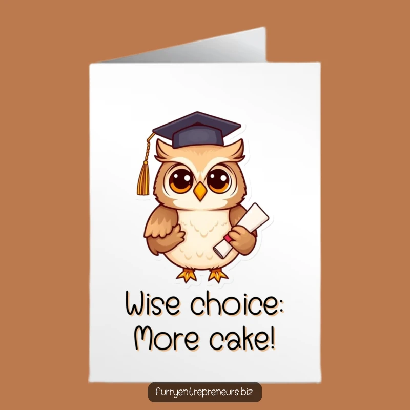 Free Printable Funny Birthday Card: Owl Grad - Hilarious Downloadable Gift for Learners
