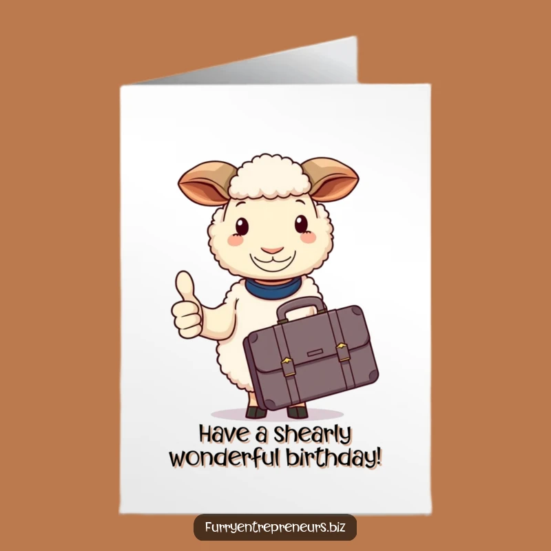 Free Printable Funny Birthday Card: Sheep Thumbs Up - Hilarious Downloadable