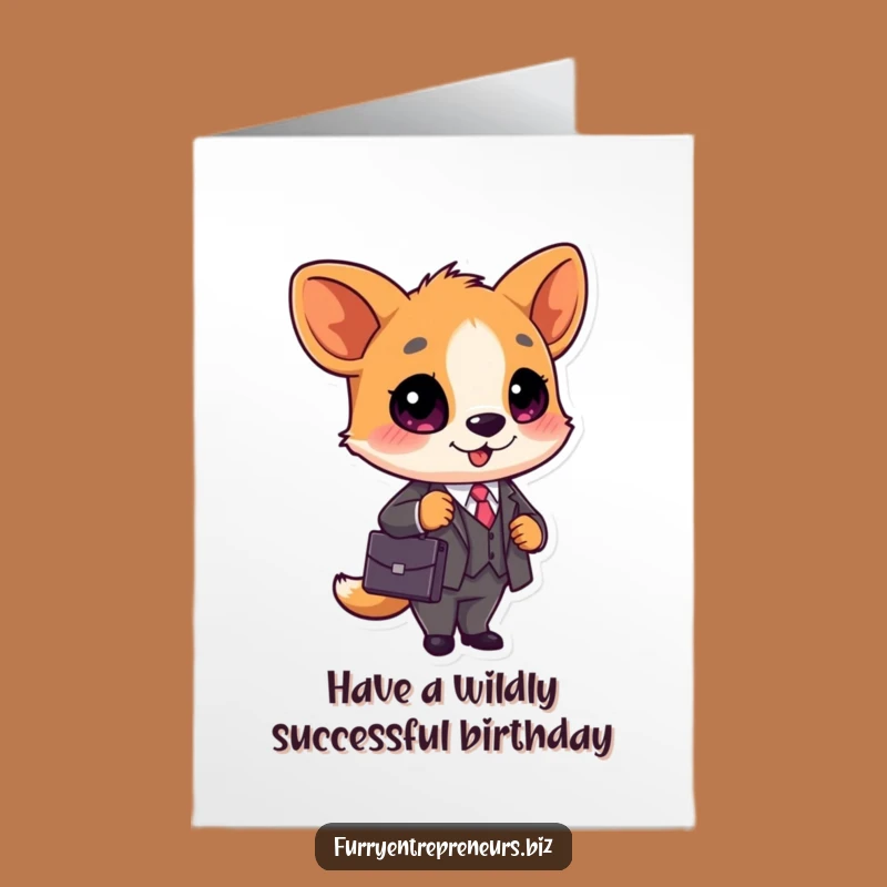 Free Printable Birthday Card: Business Animal - Funny Downloadable Gift!