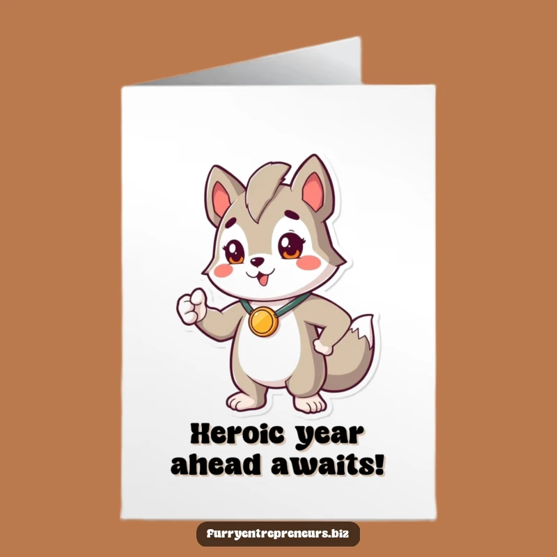 Free Printable Heroic Animal Birthday Card: Funny Downloadable Gift for Him or Her