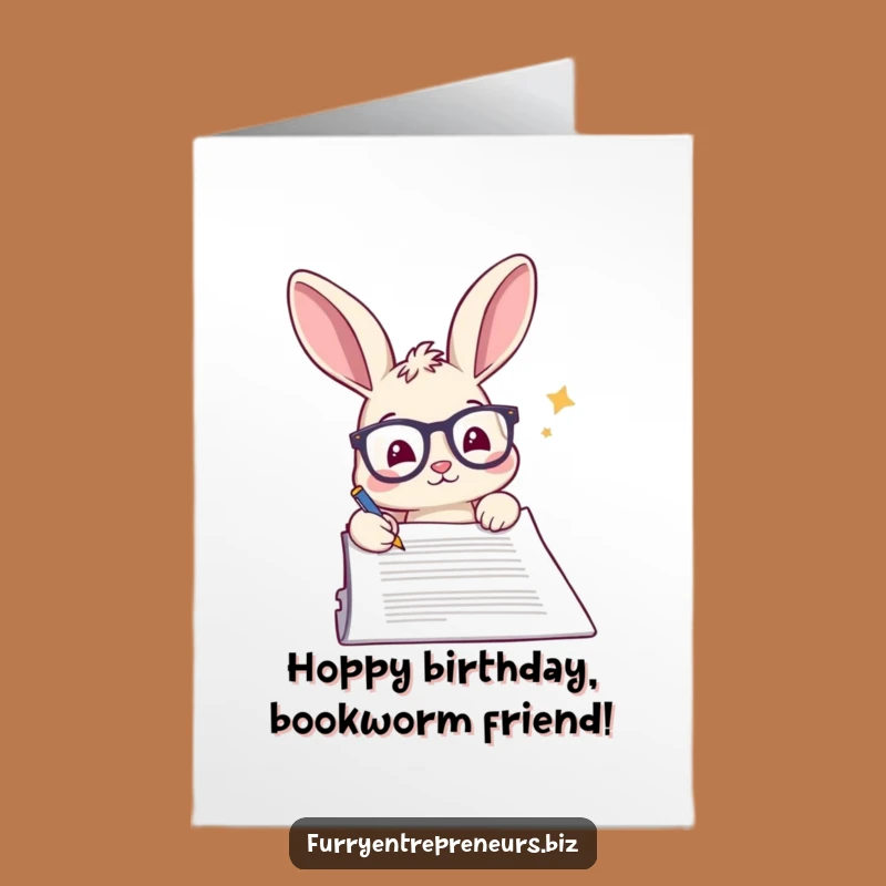 Free Printable Funny Birthday Card: Rabbit Signs Big Deal - Hilarious Downloadable