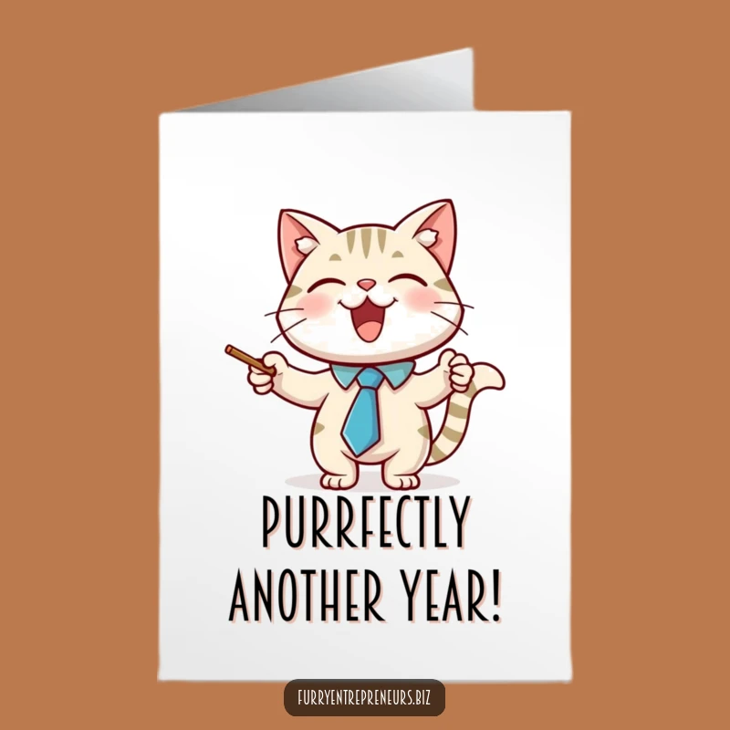 Free Printable Birthday Card: Cat Teacher Funny Downloadable Gift Greeting