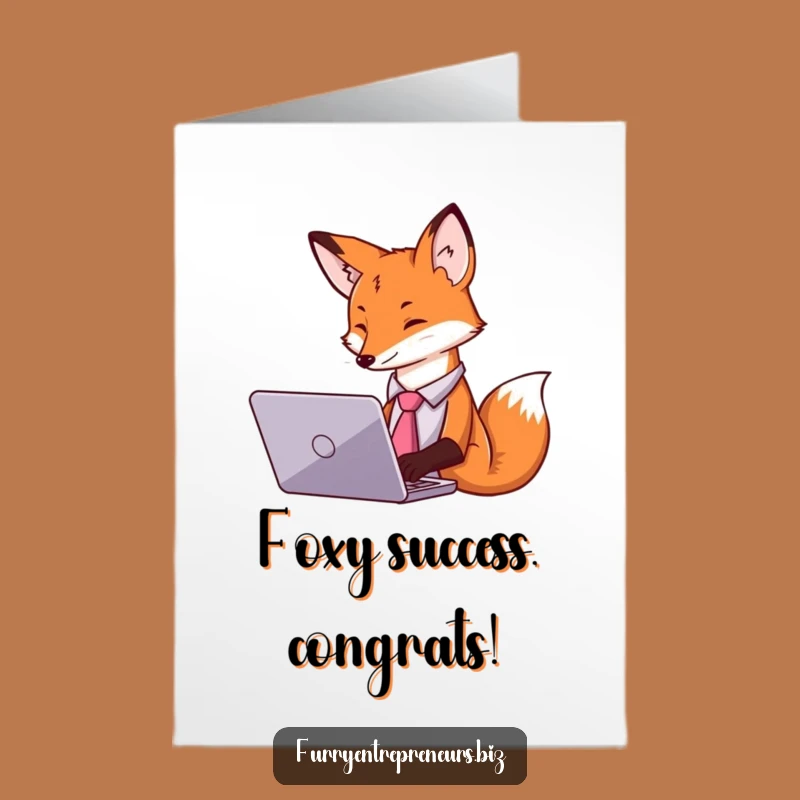 Free Printable Congrats: Sharp Fox Typing; Success Downloadable Card
