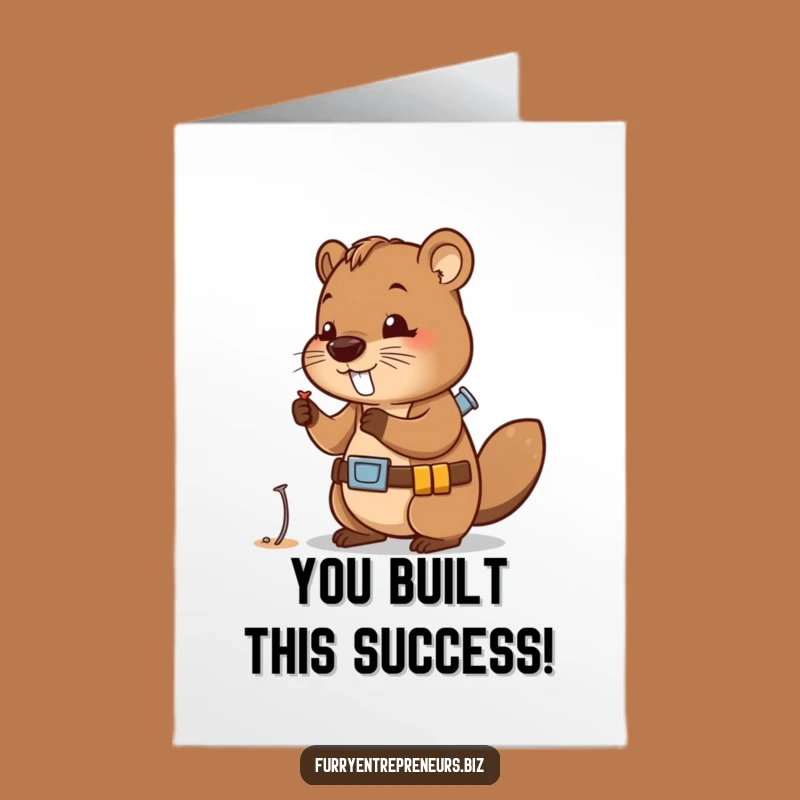Free Printable Congratulations Card: Beaver Builder Funny Downloadable Gift Greeting