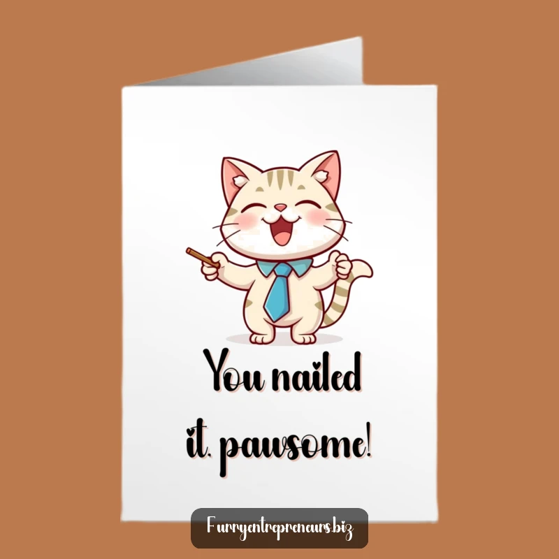 Free Printable Congratulations Card: Cat Teacher Funny Downloadable Gift Greeting