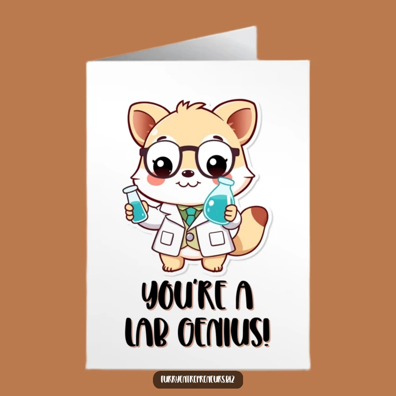 Free Printable Congrats Card: Genius Animal Scientist Celebrate Your Success