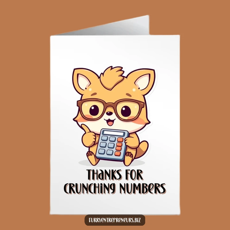Free Printable Funny Thank You Card: Animal Calculator Gratitude - Downloadable Gift