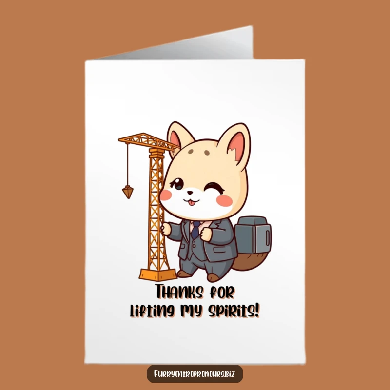 Free Printable Thank You Card: Business Animal Helper, Funny Downloadable Gift for Support