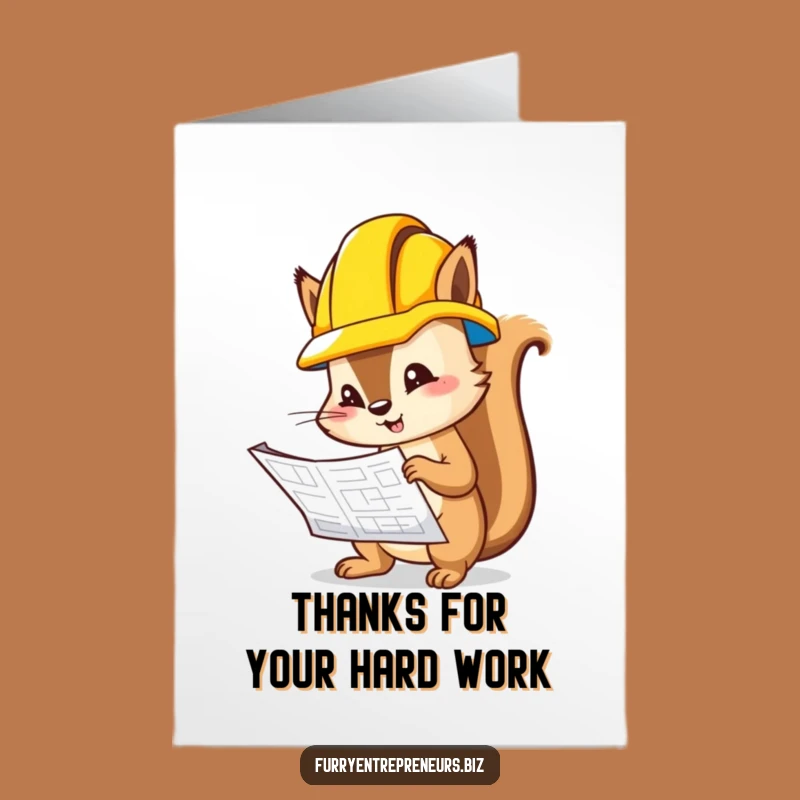Free Printable Thank You Card: Squirrel Engineer Appreciation - Funny Downloadable Gift!