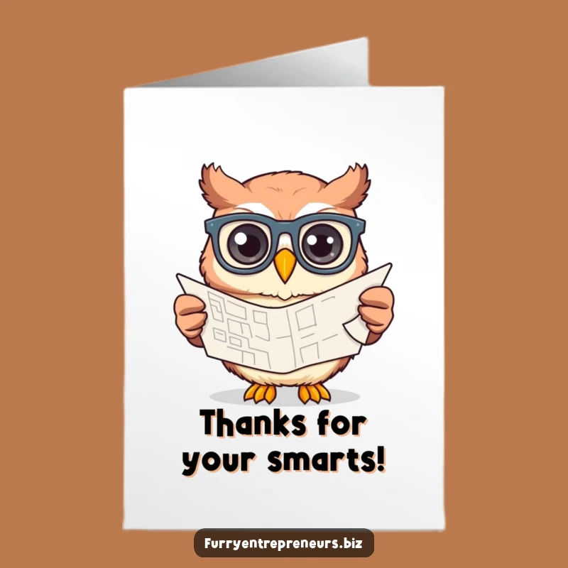Free Printable Thank You Card: Wise Owl Architect's Design, Print at Home!