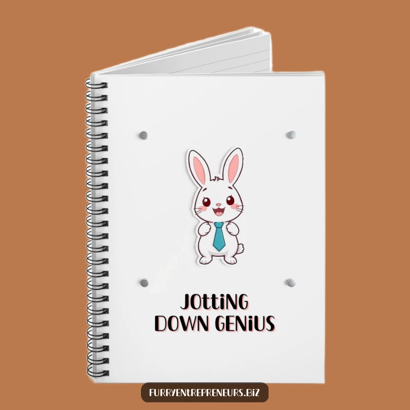 Funny Rabbit Meeting Notebook: Tiny Tie Rabbit For Ideas, Perfect For Notes Funny Gift!