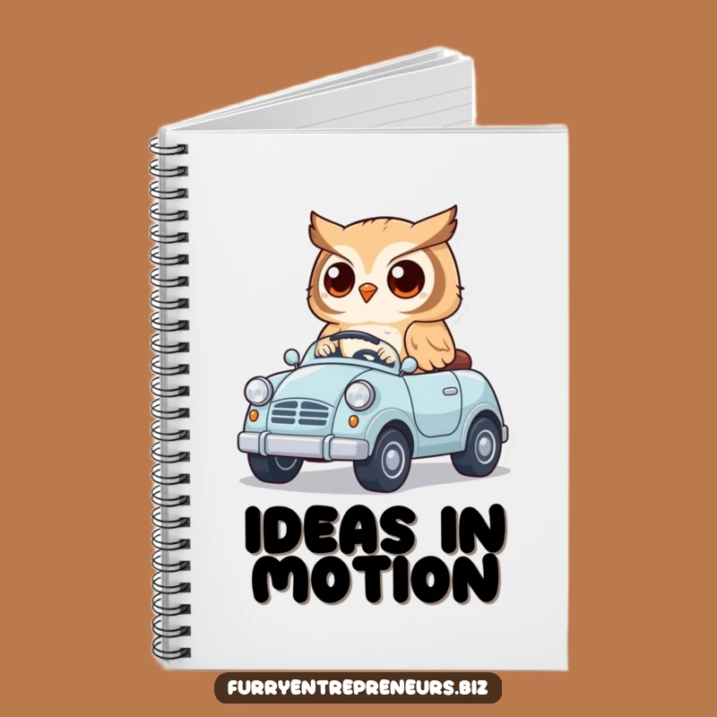 Funny Owl Driving Car Notebook - Cute Journal for Notes & Ideas