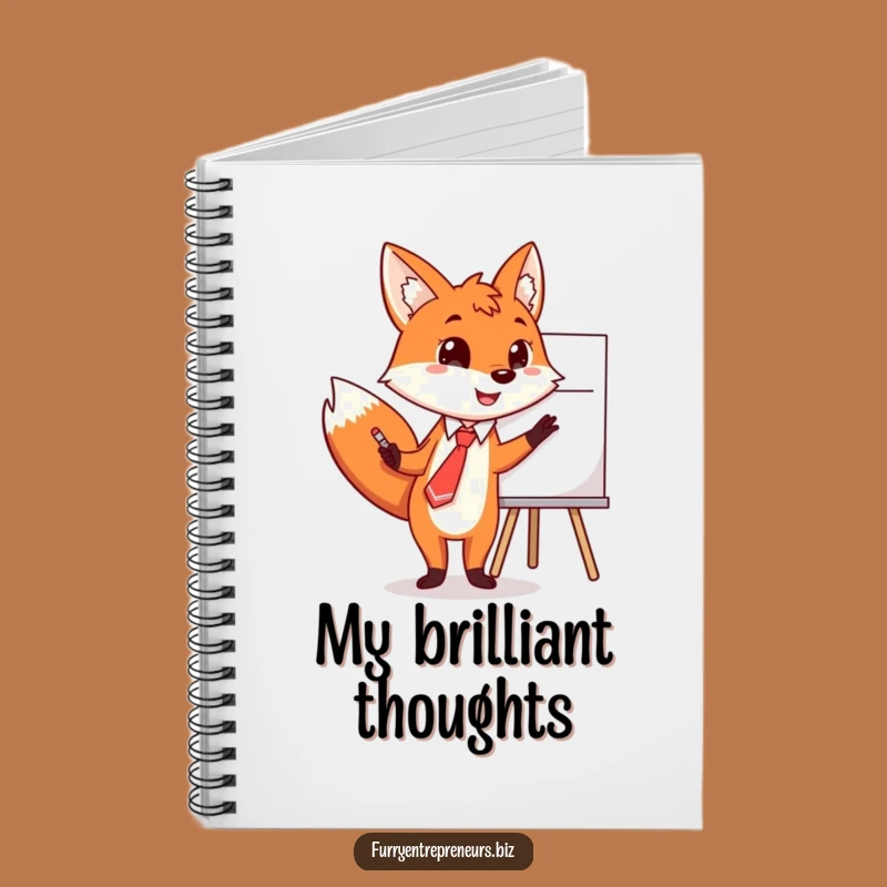 Funny Fox Tie Whiteboard Notebook: Write Down Your Ideas!