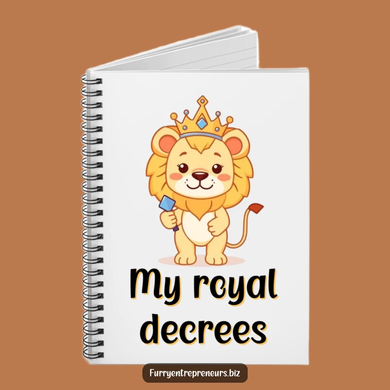 Funny Lion King Notebook - Majestic Regal Journal Gift