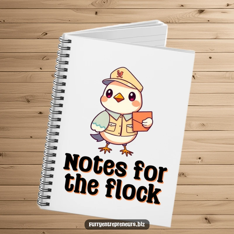 Funny Bird Mail Carrier Notebook: A cute bird in a postal uniform on the cover, ready to help you record important messages and funny thoughts.