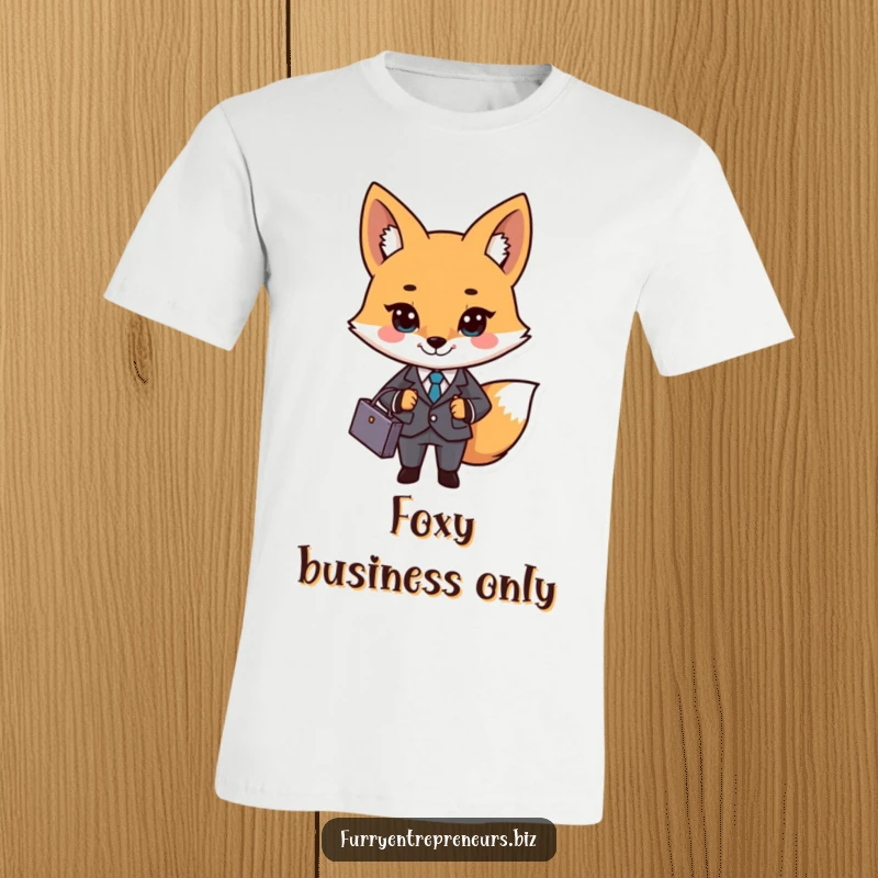 A funny fox character dressed in a miniature business suit, carrying a briefcase, exuding ambition and professional charm.