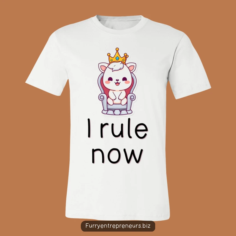 Funny Animal King T-Shirt: Smiling Royal Character Regal Tee