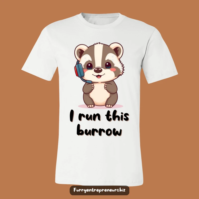 Funny Badger Presentation T-Shirt: Wear Your Professional Humor Boldly