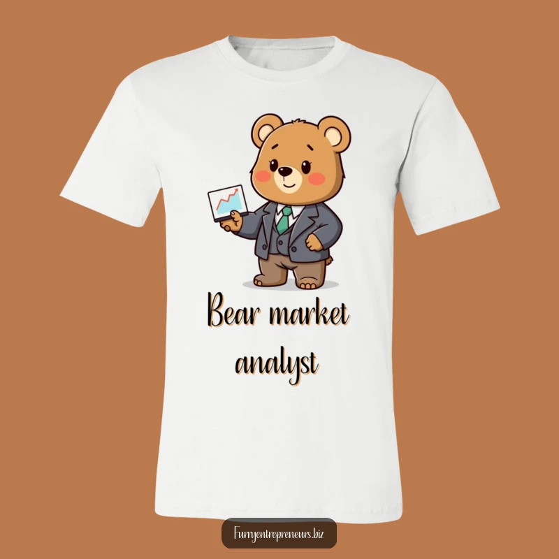 Funny Bear Business Graph T-Shirt: Dress for Success in Humor!