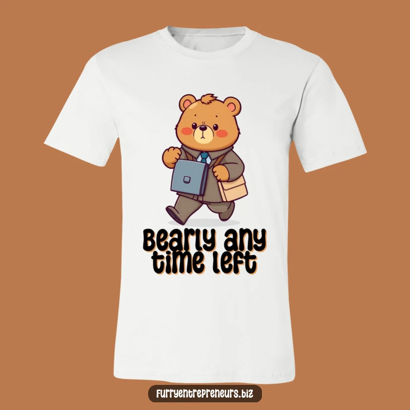 Funny Bear Business T-Shirt: Power Walking Success & Determined Gift