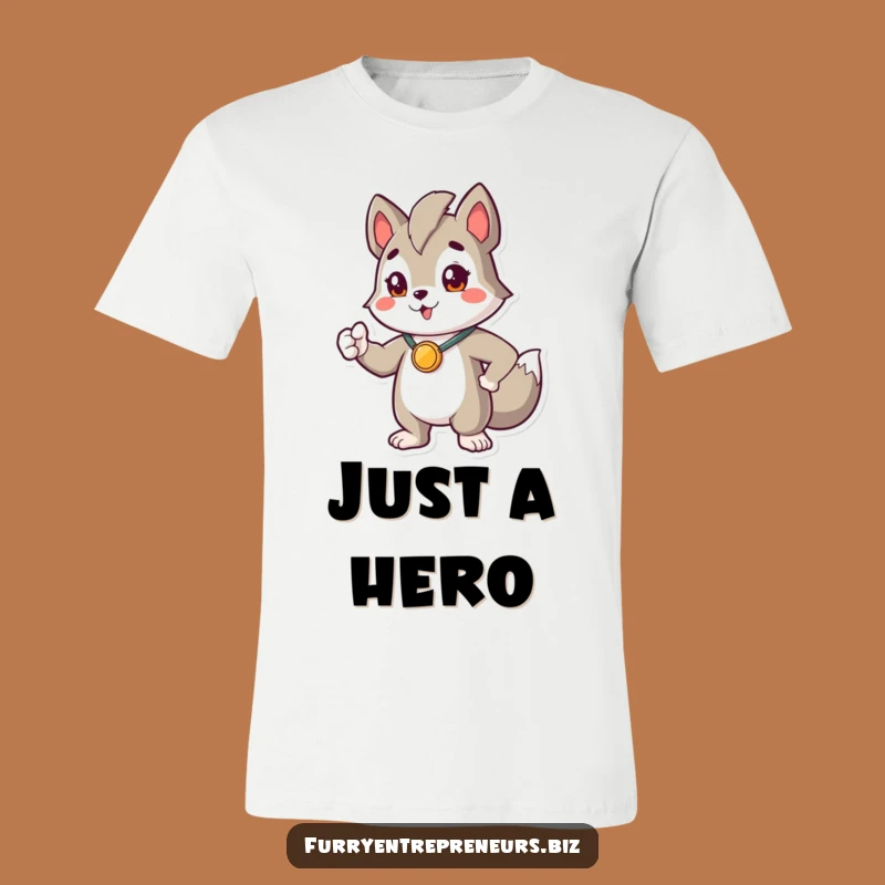 Funny Hero Animal T-Shirt: Proud Character Medal Design Motivational Tee